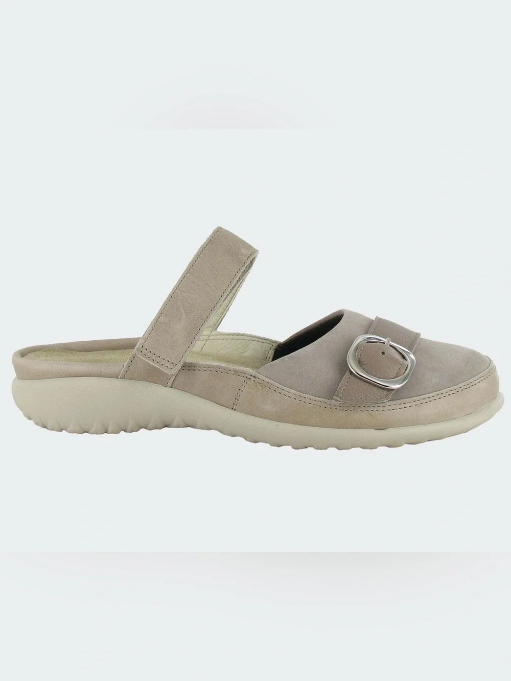 NAOT Footwear Women's Hongi Maryjane Khaki Beige Leather/Stone Nubuck sz 10